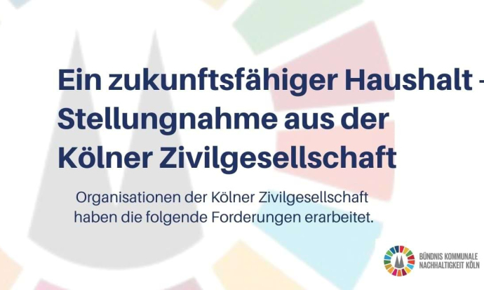 Ein zukunftsfähiger Haushalt:  Stellungnahme aus der Kölner Zivilgesellschaft
