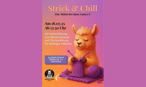 Strick & Chill - Mitstrick-Aktion von Space Lama