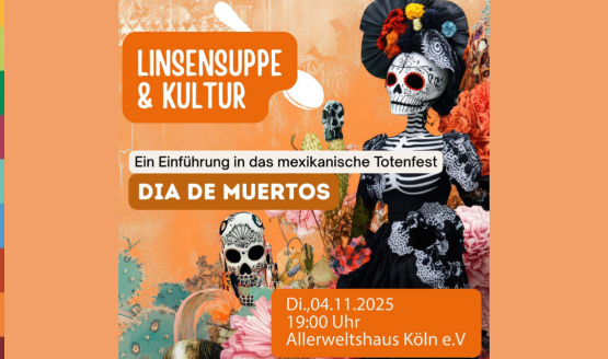 Linsensuppe und Kultur zum Dia de muertos