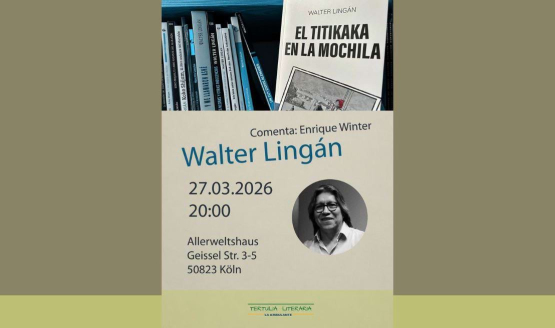 Tertulia Literaria presenta a Walter Lingán con „El Titikaka en la mochila“”
