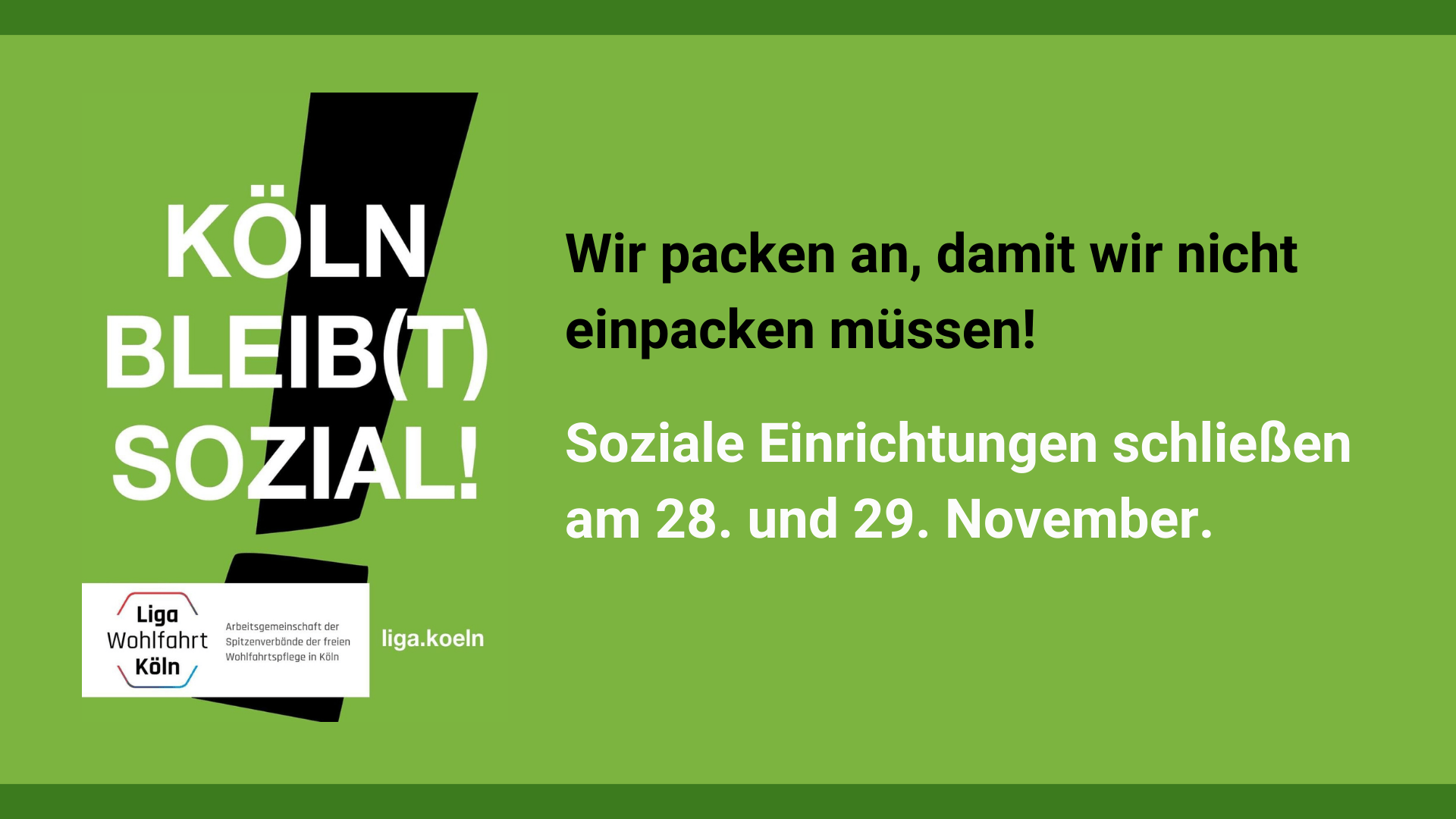 PROTESTAKTION: Köln bleib(t) sozial!